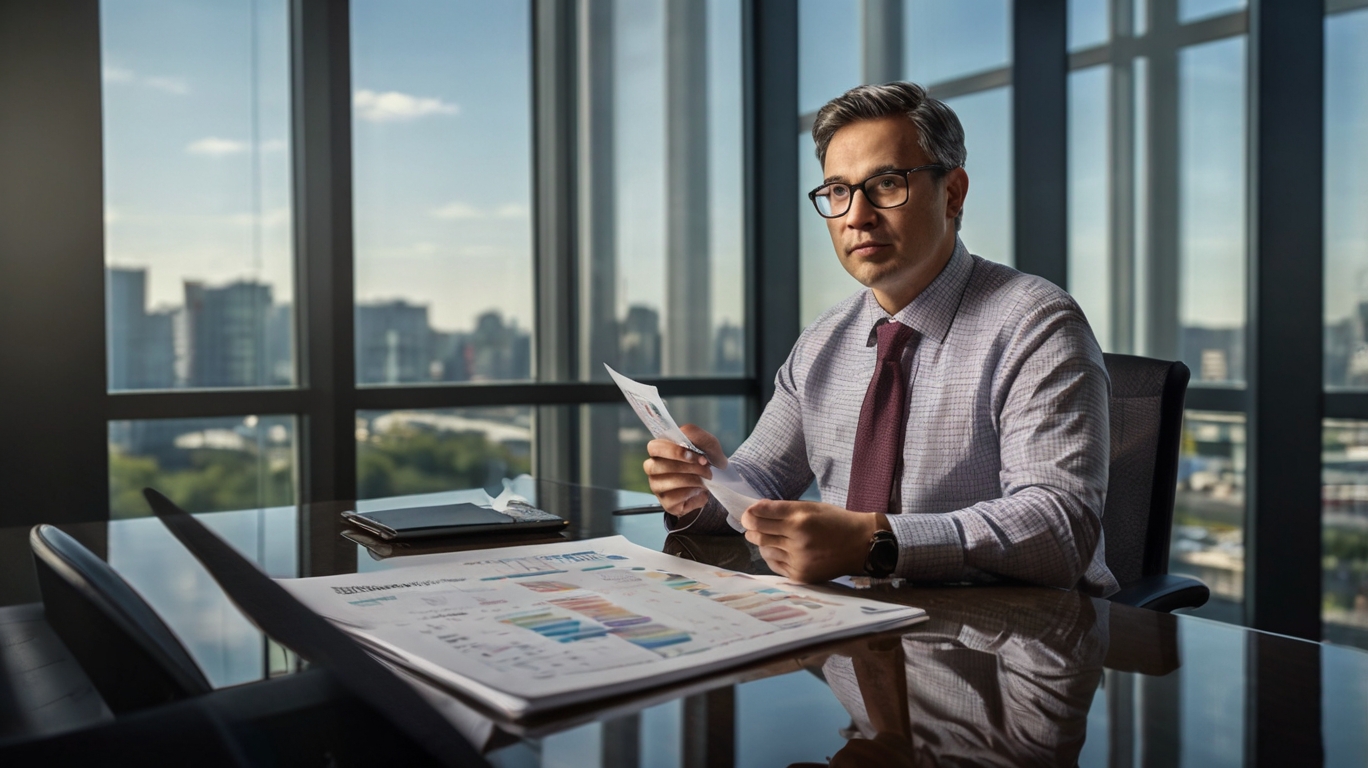 Bureau moderne d'expert comptable avec équipements professionnels