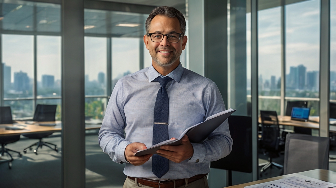 Expert comptable professionnel travaillant sur des documents financiers